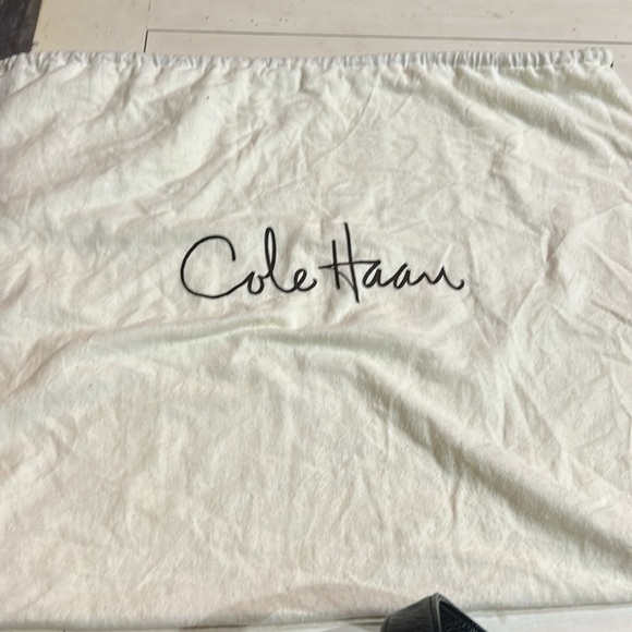 Cole Haan Black Pebble Leather Hobo Satchel Bag w/ duster bag - Picture 15 of 16